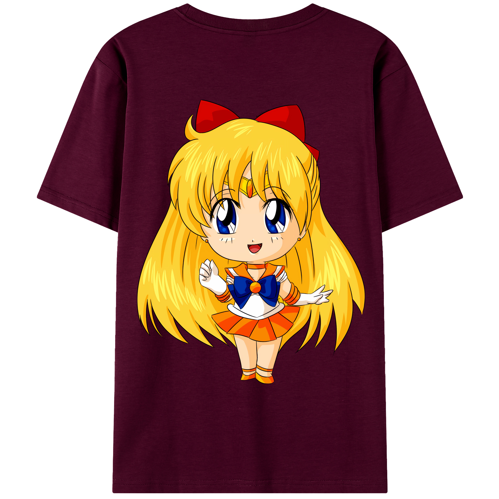 （画像用） 美少女戦士セーラームーン 愛野 美奈子 あいの みなこ Sailor Moon Aino Minako レディース半袖Tシャツ(バックプリント)